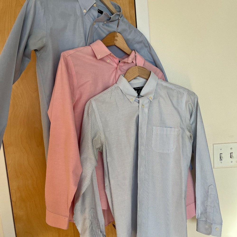 Brooks Brothers Dress Shirt Bundle (Classic Non-Iron) Three Colorways